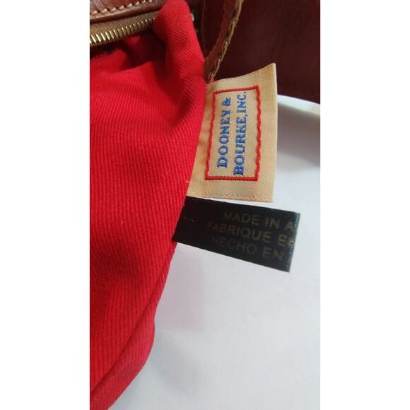 Dooney & Bourke Red Paige Sac Large Shoulder Bag Pebble Grain Leather Tassels - Picture 15 of 16